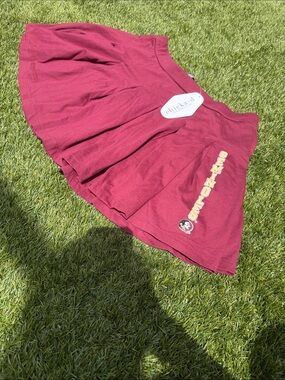 Florida State Seminoles Maroon Pleated Athletic Skirt Womens Size Large NWT